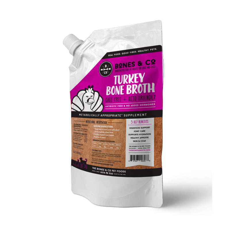 Bones & Co Turkey Bone Broth 16oz Furly's Pet Supply
