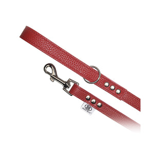 Buddy Belt Premium All Leather Leash Red