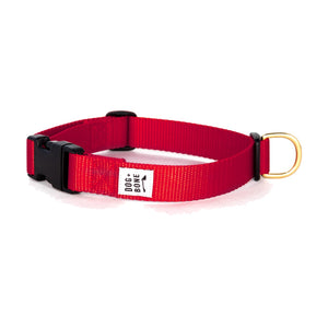 Dog+Bone Adjustable Snap Collar Red