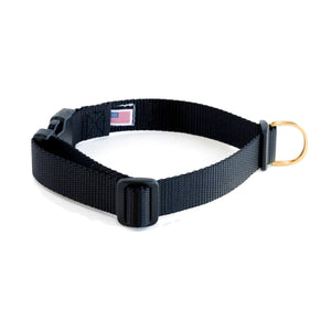 Dog+Bone Adjustable Snap Collar Black