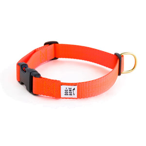 Dog+Bone Adjustable Snap Collar Lava Orange