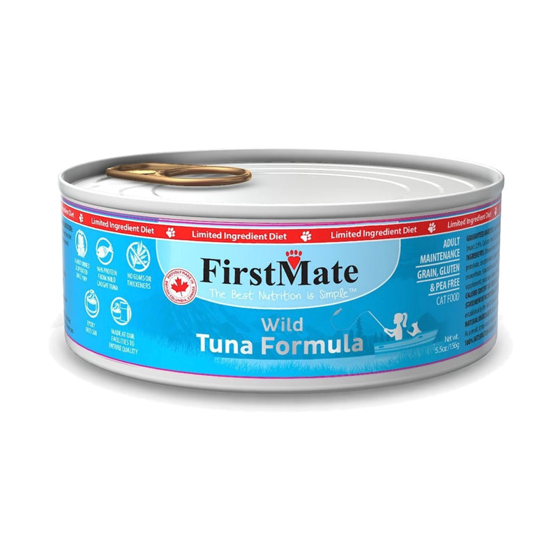 FirstMate Limited Ingredient Canned Wild Tuna Cat Food 5.5oz Furly's Pet Supply