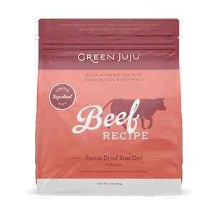 Green Juju Beef Recipe Freeze Dried Dog Food 14oz