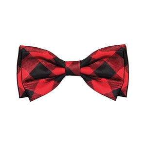 Huxley & Kent Buffalo Check Red Bow Tie