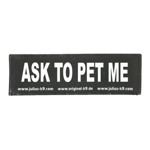 Julius-K9 Harness Velcro Patch - Ask To Pet Me