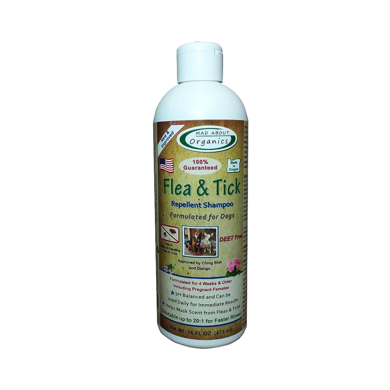 Mad About Organics Flea & Tick Repellent Shampoo Furly's Pet Supply