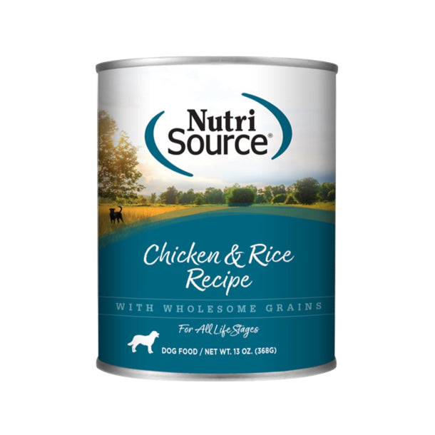 Nutrisource Chicken & Rice Recipe Canned Dog Food Furly's Pet Supply