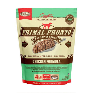 Primal Pronto Frozen Raw Chicken Dog Food 4lb