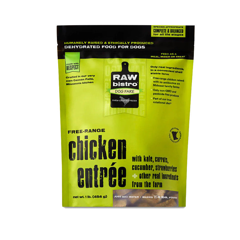 Raw Bistro Chicken Entree Dehydrated 1lb Furly s Pet Supply