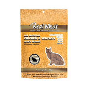 Real Meat Co. Air-Dried Chicken & Venison Jerky Cat Treats 3oz