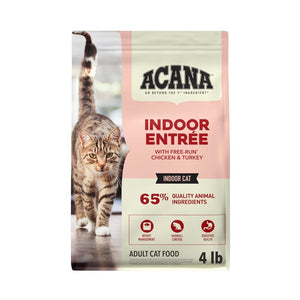 Acana Indoor Entree Chicken, Turkey & Herring Dry Cat Food 4lb