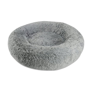 Arlee Shaggy Donut Memory Foam Calming Bed Charcoal
