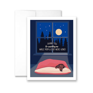 Bainbridge Thank You For Watching Me (Pet Sitter) Greeting Card