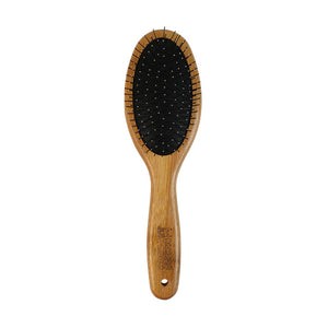 Bamboo Groom Oval Pin Brush with Stainless Steel Pins