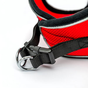 Bark Appeal Step-In Mesh Harness Red