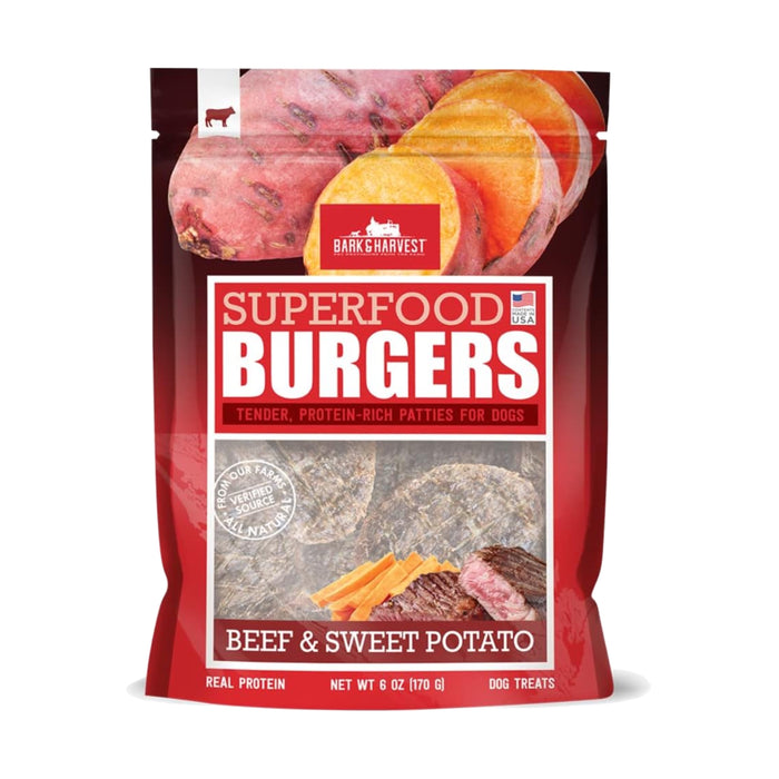 Bark Harvest Superfood Burgers Beef & Sweet Potato 6oz