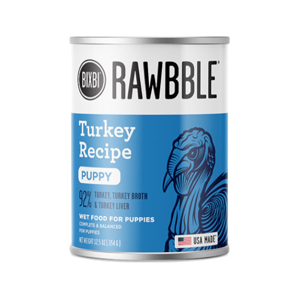 Bixbi Rawbble Turkey Paté for Puppies Recipe Can