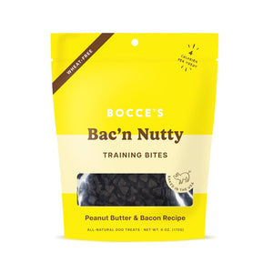 Bocce's Bakery Bac'n Nutty Peanut Butter Bacon Training Bites 6oz