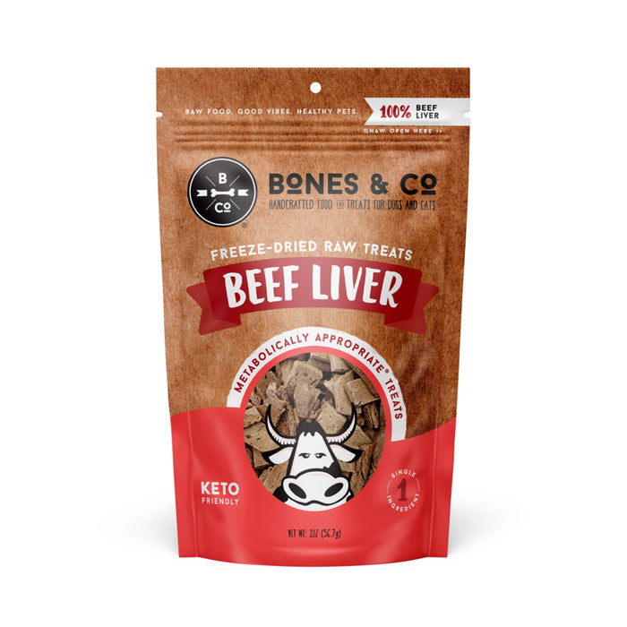 Bones & Co Freeze Dried Raw Treats Beef Liver 2oz