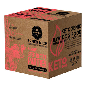 Bones & Co Raw Frozen Keto Formula Beef Patties