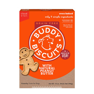 Buddy Biscuits Grain-Free Peanut Butter Oven Baked Dog Treats 14oz