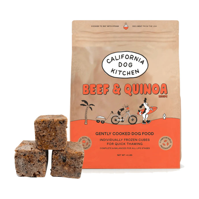 California Dog Kitchen Beef & Quinoa Recipe Gently Cooked Dog Food