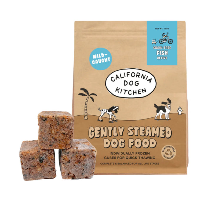 California Dog Kitchen Grain Free Fish Recipe Gently Cooked Dog Food