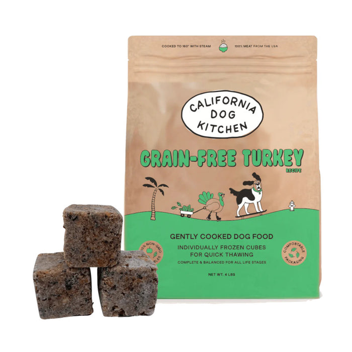 California Dog Kitchen Grain Free Turkey Recipe Gently Cooked Dog Food