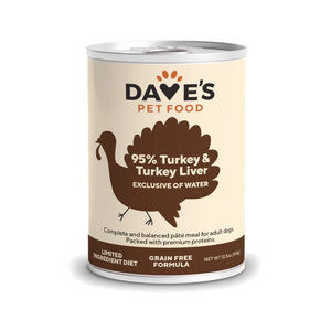 Daves 95% Meat Turkey & Turkey Liver Can