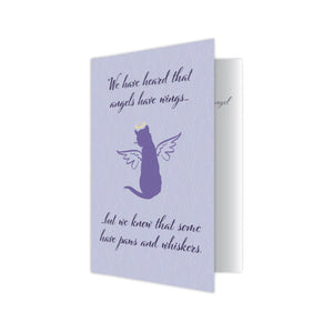 DogSpeak Sympathy Cat Card - Angels Have Wings