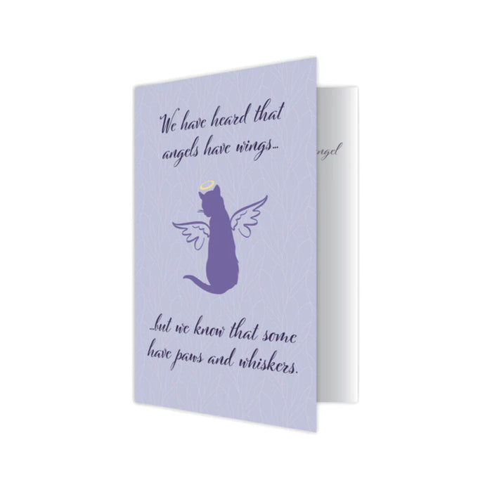 DogSpeak Sympathy Cat Card - Angels Have Wings