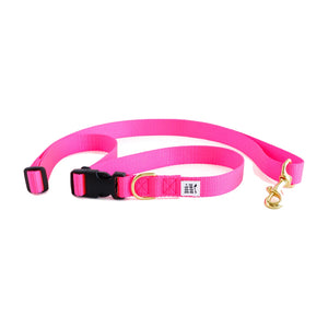 Dog+Bone Adjustable Leash 3-6ft, Hand Held/ Hands Free, Pink