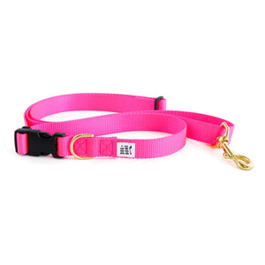Dog+Bone Adjustable Leash 3-6ft, Hand Held/ Hands Free, Pink