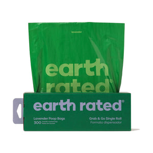 Earth Rated Bulk Single Roll Poop Bags Lavender 300 Count