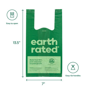 Earth Rated Easy-Tie Handle Poop Bags Lavender 120 Count