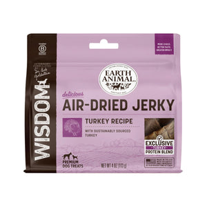Earth Animal Wisdom Air-Dried Turkey Recipe Jerky 4oz
