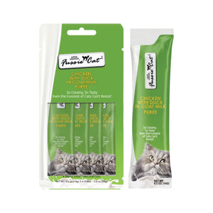Fussie Cat Chicken Duck Goat Milk Puree (4pk)