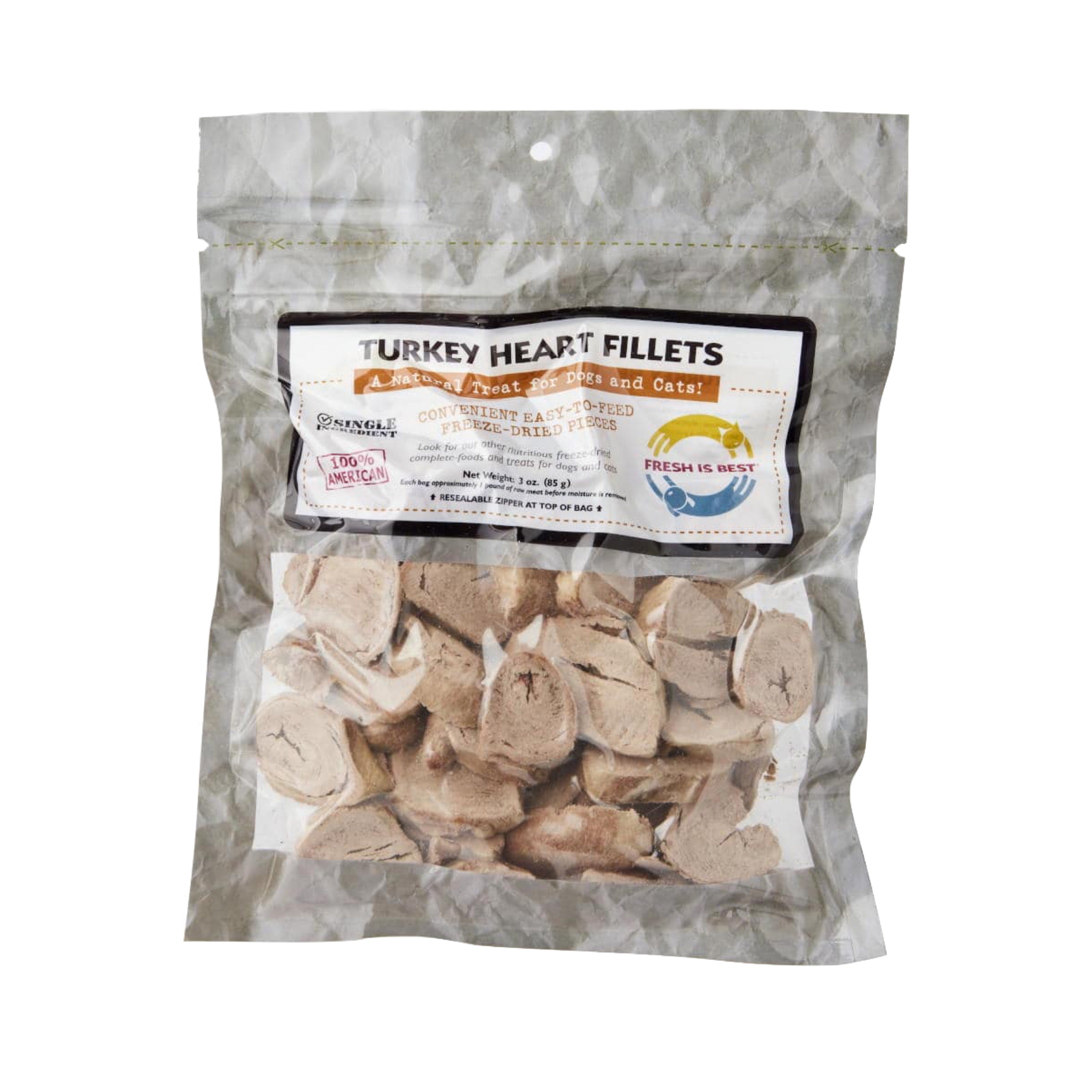 Fresh Is Best Freeze Dried Turkey Heart Fillets 3oz Furly s Pet Supply