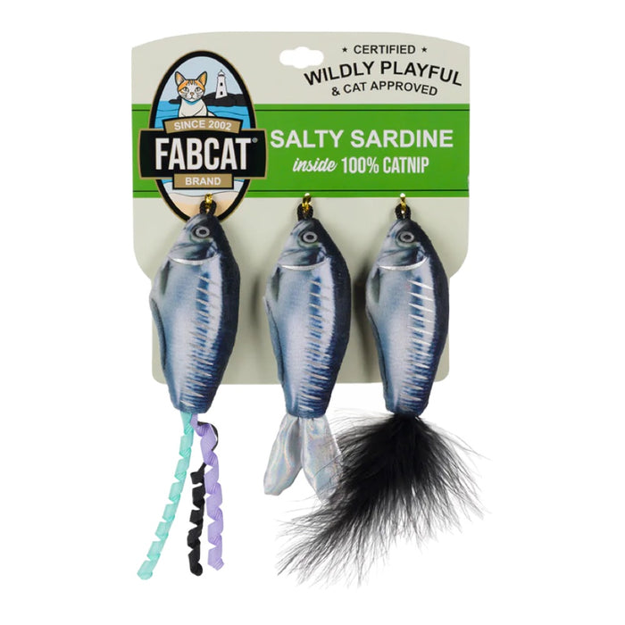 FatCat Salty Sardines Catnip Toys (3 pack) – Furly's Pet Supply