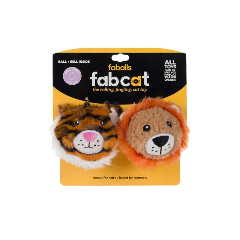 FabCat Faballs Lion & Tiger Toys (2 pack) – Furly's Pet Supply
