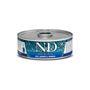 Farmina N&D Ocean Cod Shrimp Pumpkin Stew Cat Food 2.5oz