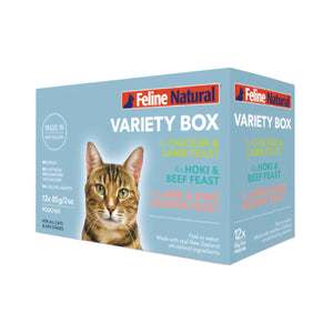 Feline Natural Variety Pack Grain-Free Wet Cat Food Pouches 3oz (12pk)