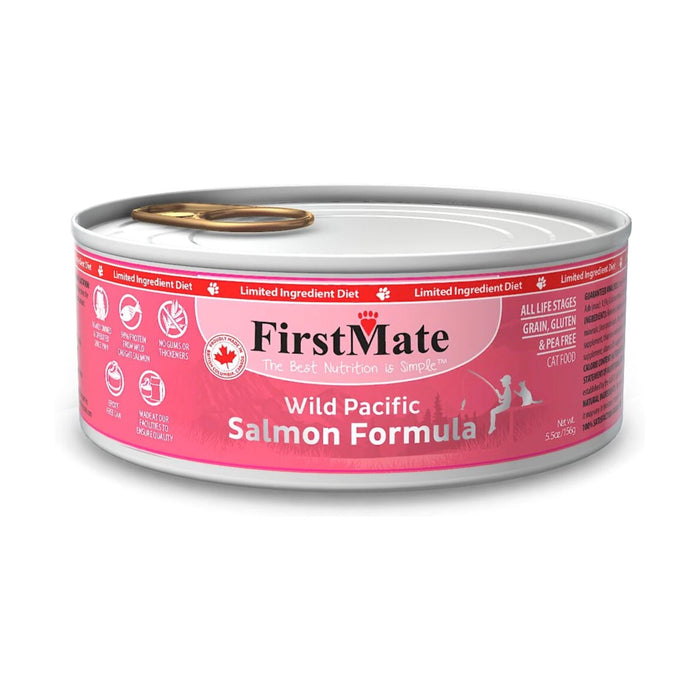 FirstMate Limited Ingredient Canned Wild Pacific Salmon Cat Food 5.5oz