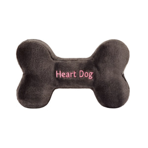 Fluff & Tuff Heart Dog Bone Plush Toy