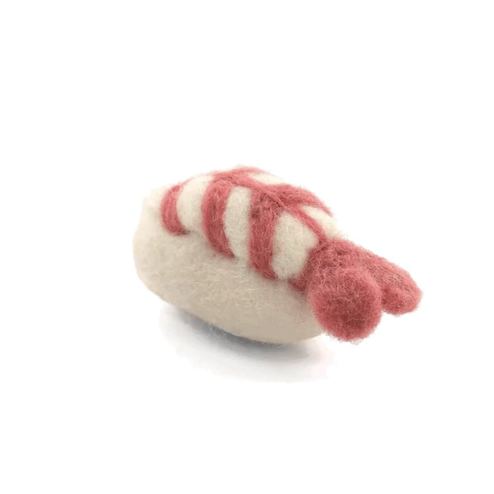 Foggy Dog Catnip Infused Wool Sushi Prawn Toy