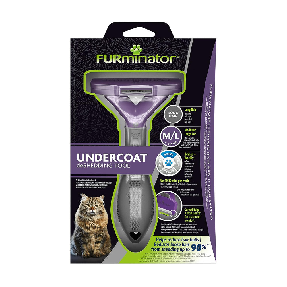 FURminator Cat Undercoat Deshedding Tool for Medium/Large Short