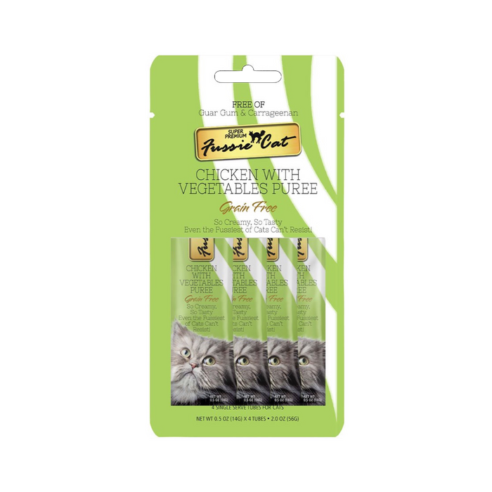 Fussie Cat Chicken with Vegetable Purée Tubes (4pk)