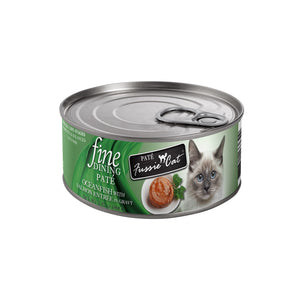 Fussie Cat Fine Dining Pate Oceanfish with Salmon Entree in Gravy Can