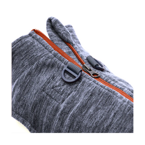 Gooby Zip-Up Fleece Vest Marbled Grey