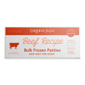 Green Juju Raw Diet Beef Sliders & Patties
